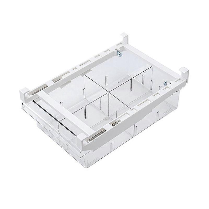 Fridge Drawer Organizer,Clear Egg Holder,Pull Out with Handle,Fit Fridge Shelf Under 0.6Inch