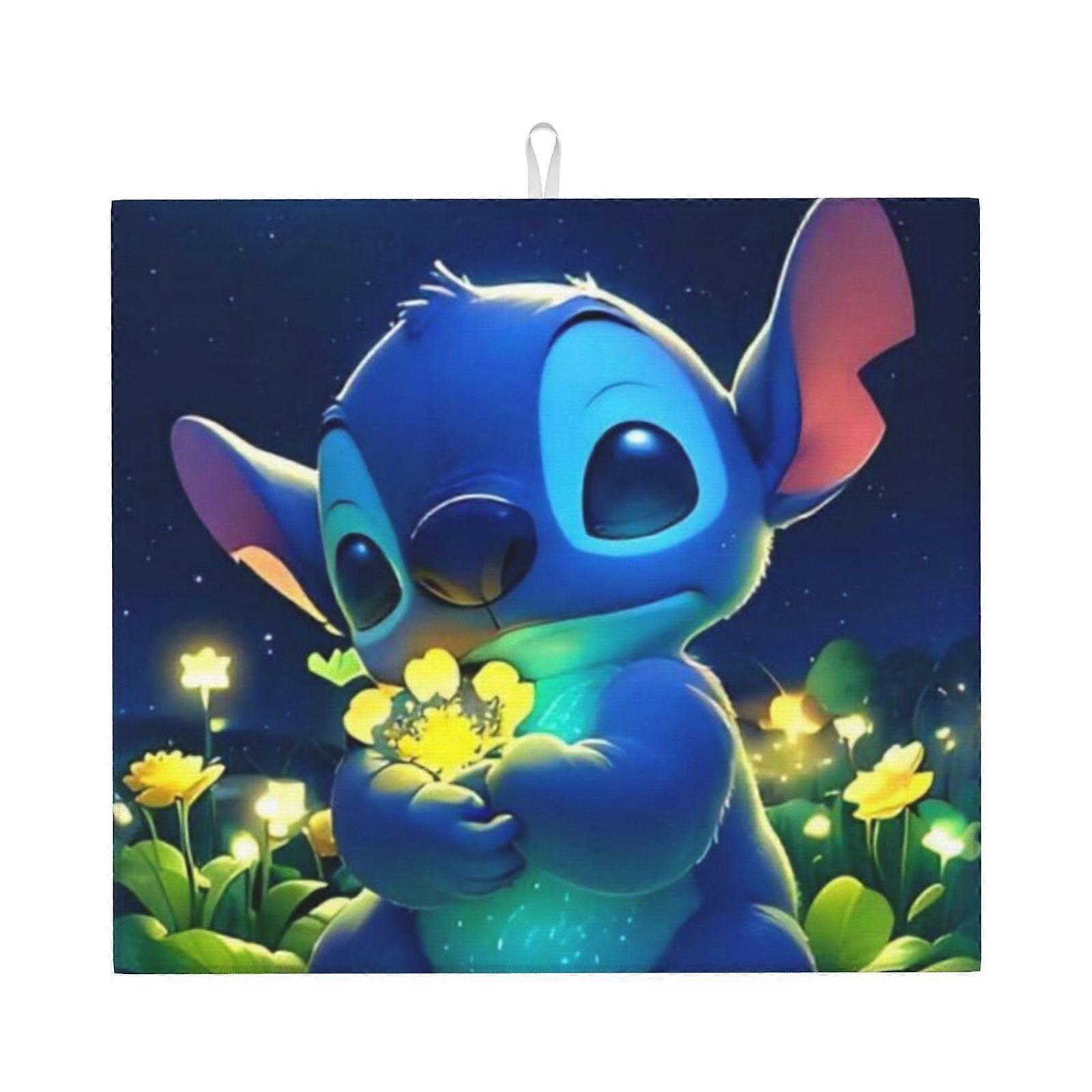 Stitch Dish Drying Mat For Kitchen Counter, Microfiber Dish Mat, Fast Absorbent Draining Pad