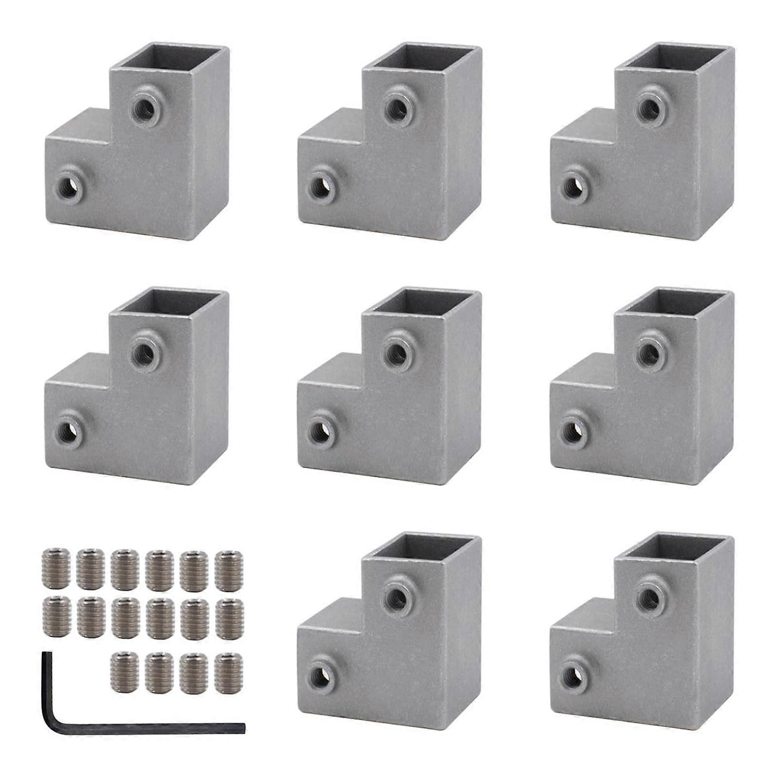 Square Pipe Fixed Joint Storage Rack Connector Aluminum Alloy T Joint Fittings Connection Fastener Easy to Install Multicolor