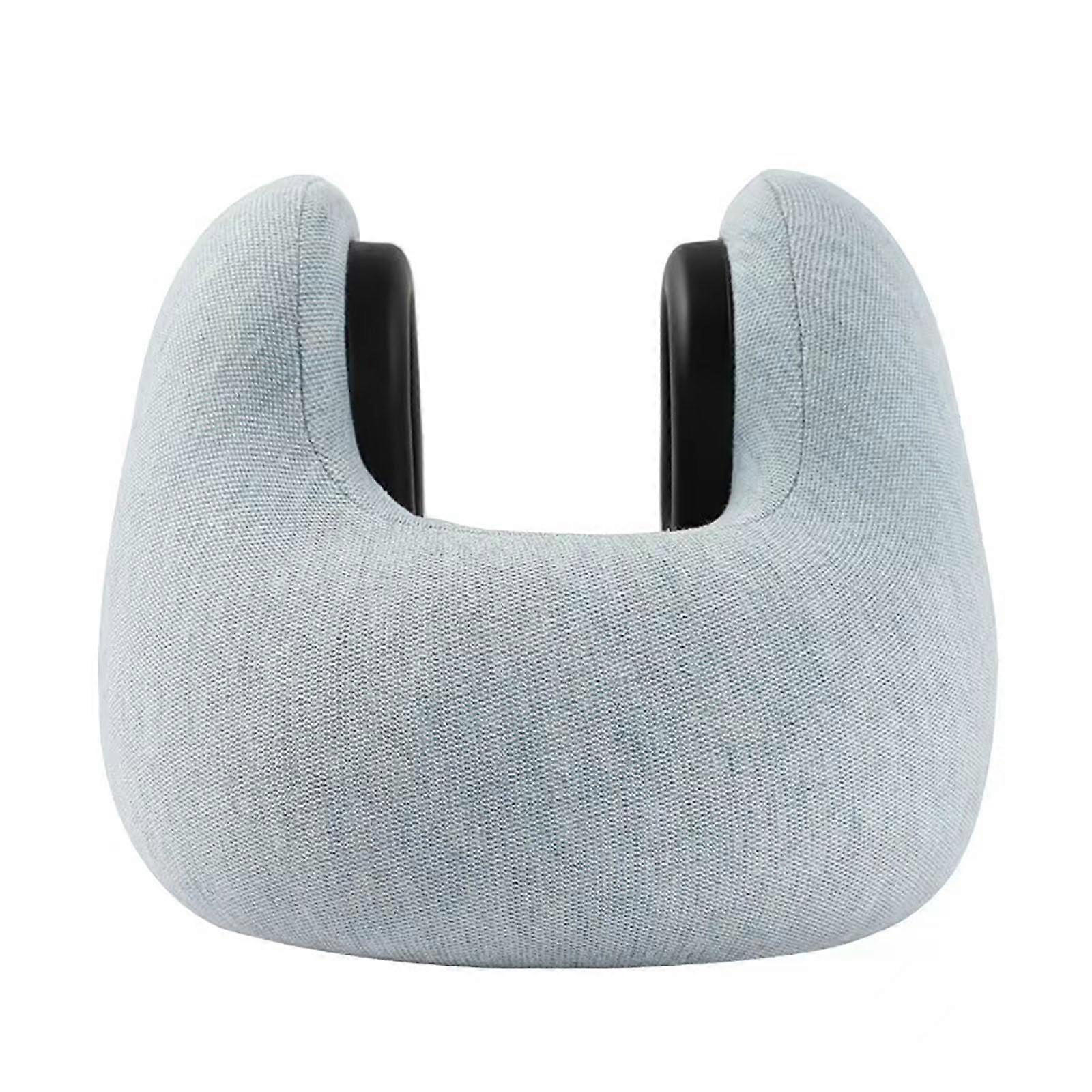Memory Foam Travel Neck Pillow with Noise Reduction, 3D Support for Office, Gym, Leisure, Azure
