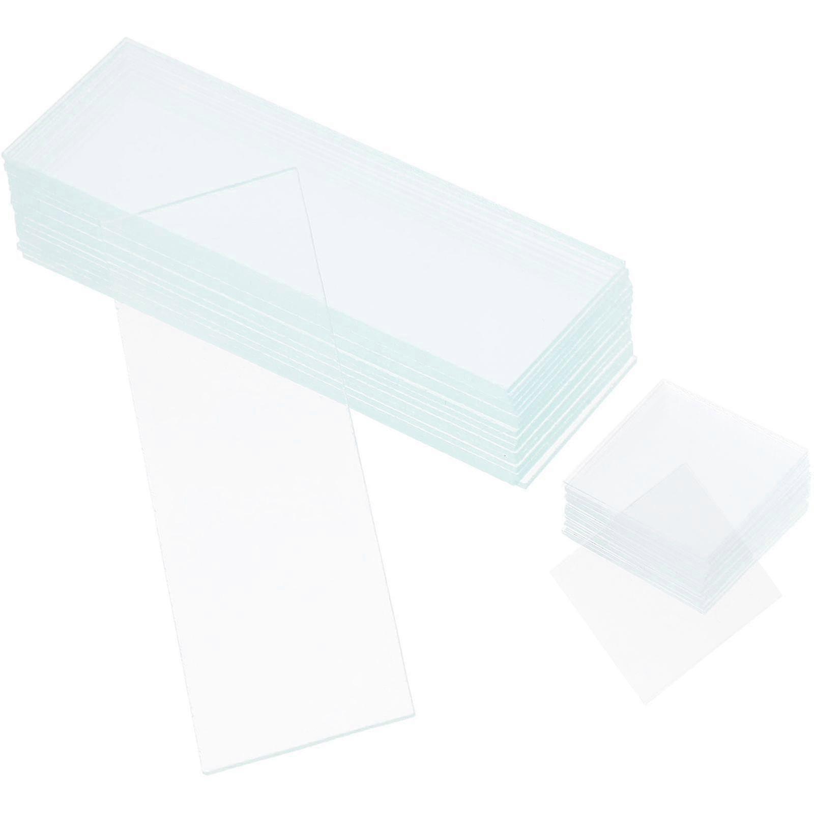 50pcs Blank Microscope Slides and 100pcs Pre Cleaned Microscope Cover Glasses miao7_krpg