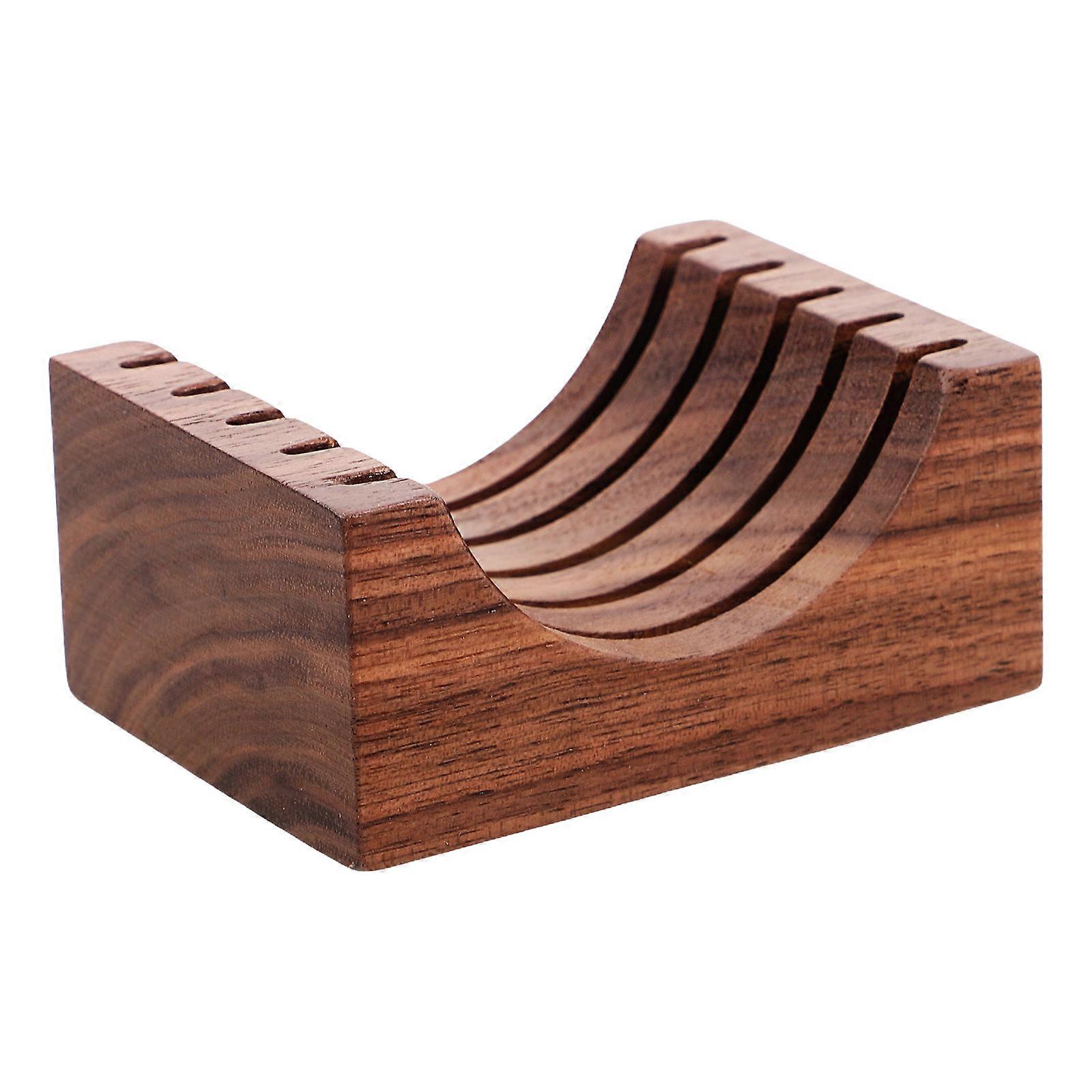 Coffee Wooden Base Coffee Machine Filter Stand Organizer