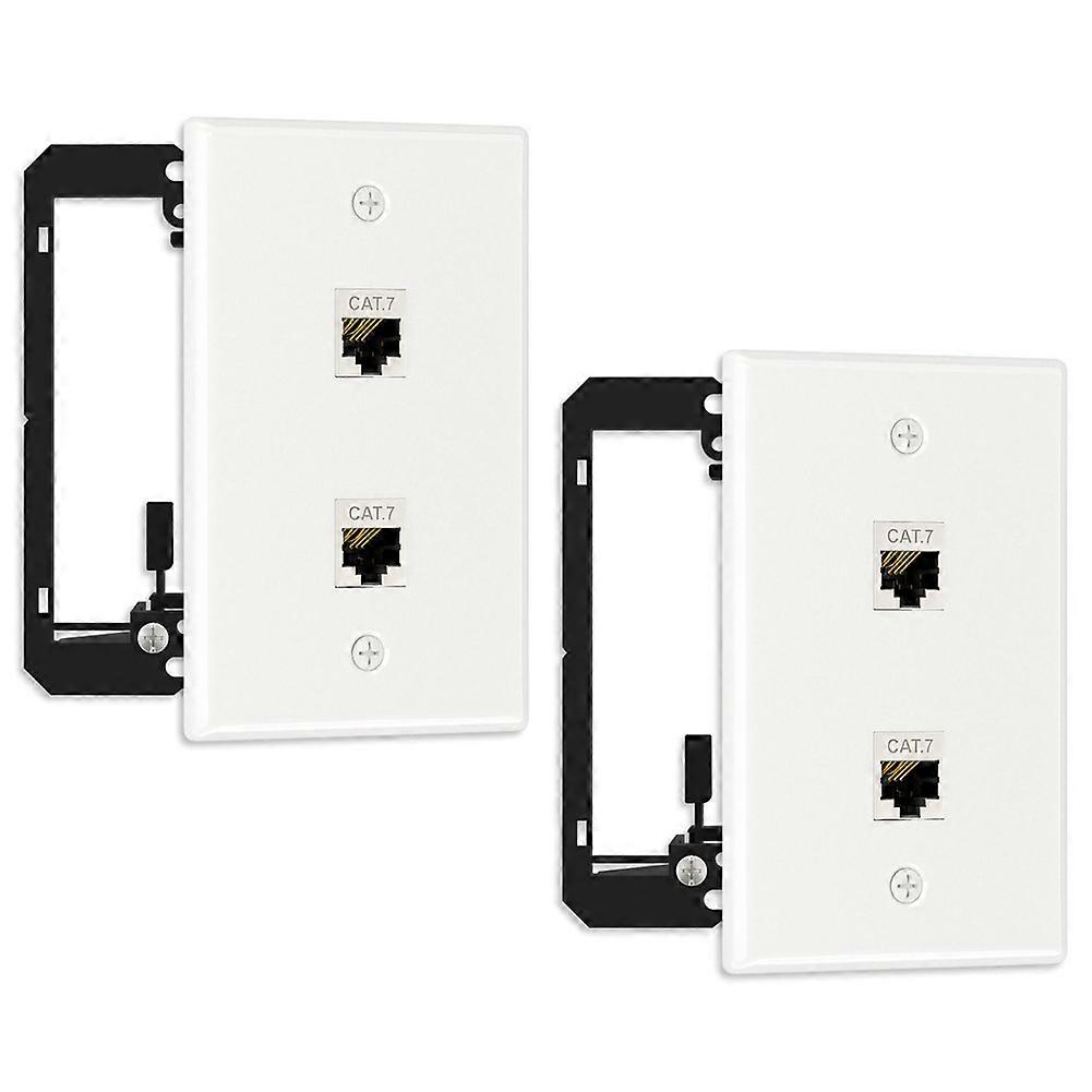 2 Pack Ethernet Wall Plate, 2 Port Wall Plate