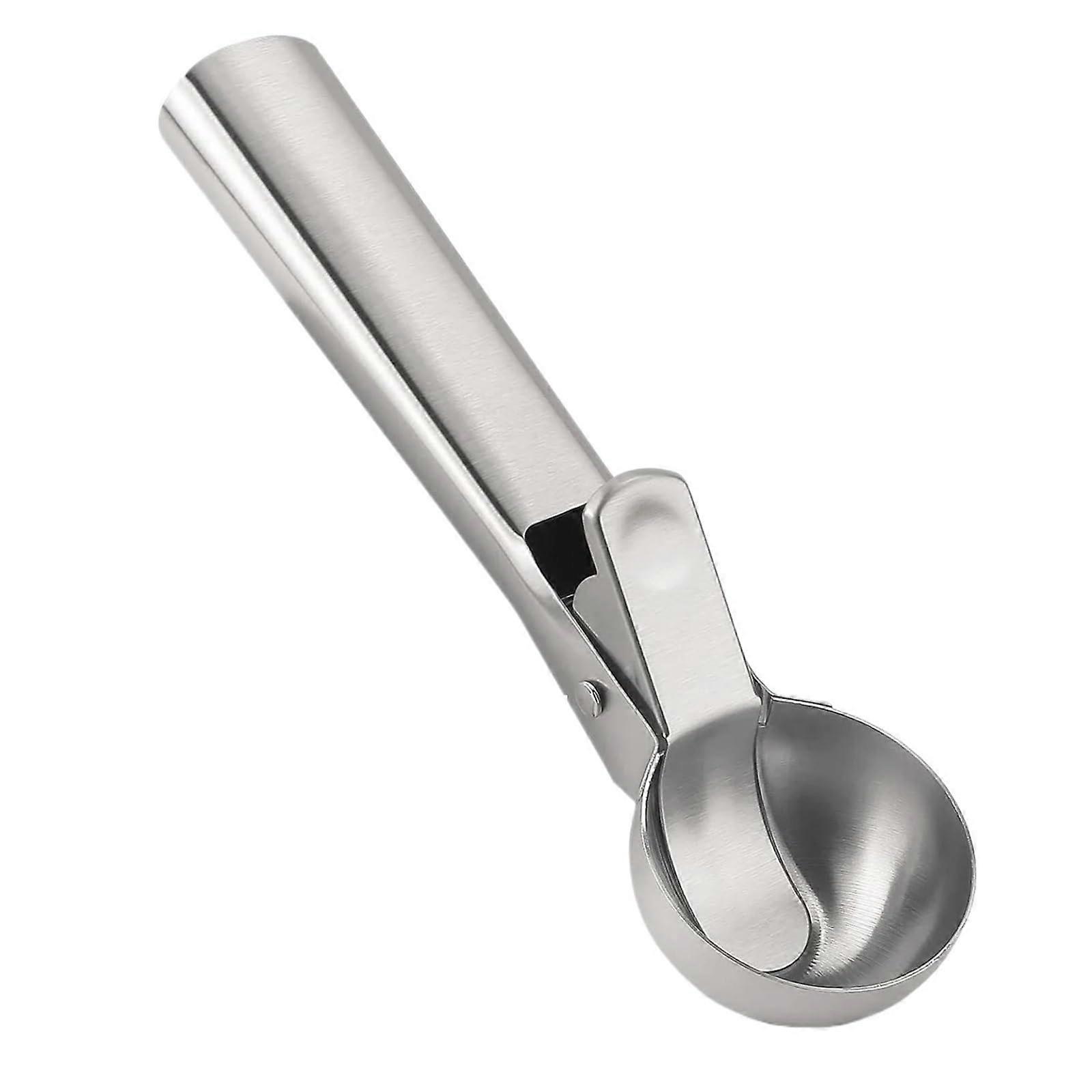 10Pcs  Stainless Steel Ice Cream Scoop Set with Trigger Release for Frozen Yogurt and Sorbet