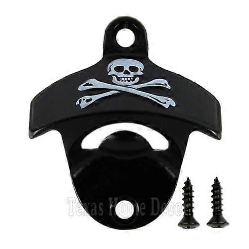 Rustic Wall Decor Vintage Wall Art Skull Bones Pirate Bottle Opener Wall Mounted Durable