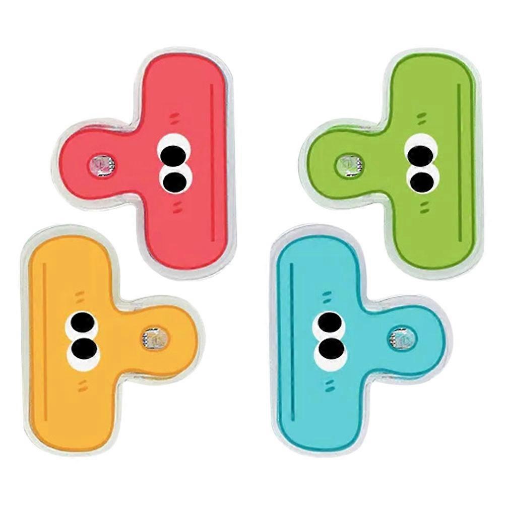Long Tail Clips Smiling Binder Clips for Paper Organization 4Pcs Assorted Color