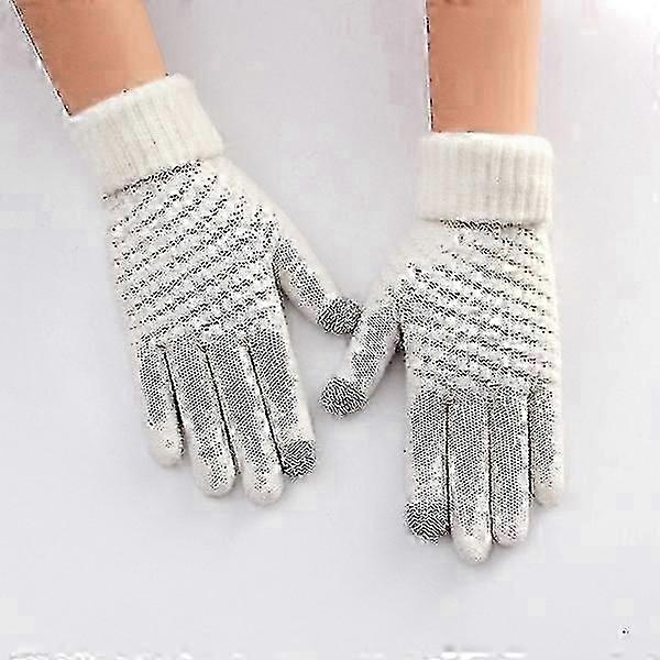 Moda Örme Kalın Sıcak EldivenLer Kadın Erkekler Kış Sıcak Dokunmatik Ekran Eldiven tutmak