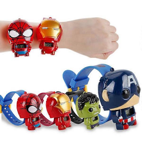 Superhero Clock - that evolves. Hulk, Captain America m Blue Captain America