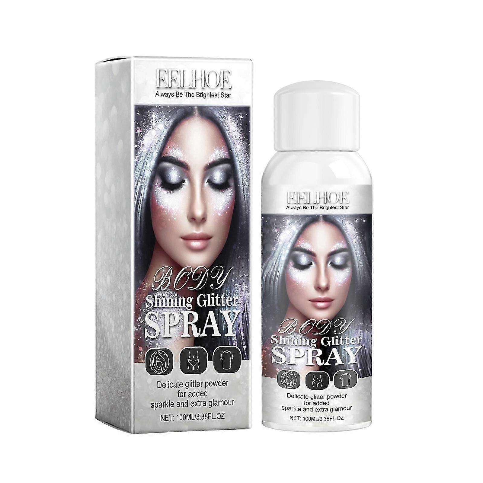 Long-Lasting Body Glitter Spray - Hydrating, Versatile, Non-Fall Off Shine (100ml)