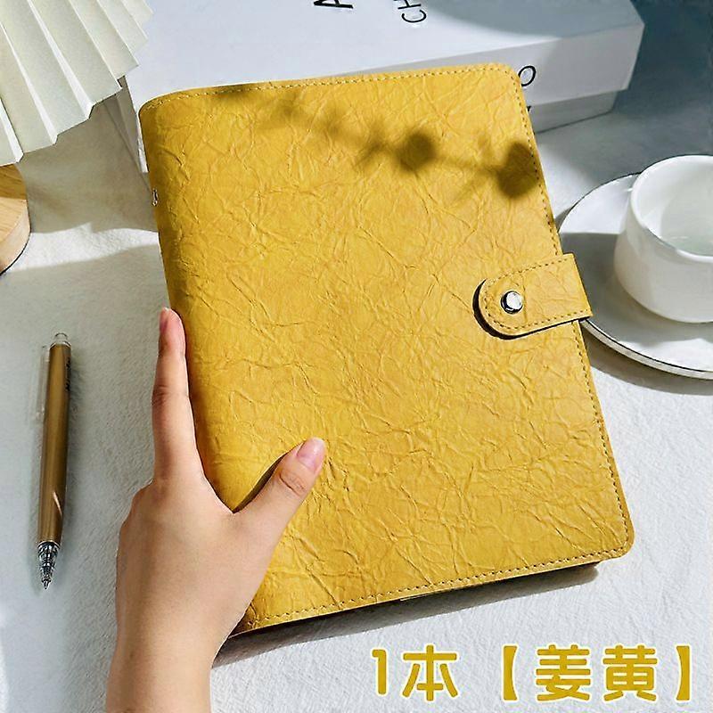 New A5 multifunctional 8-hole binder with pleated soft leather cover, replaceable inner core for multiple uses