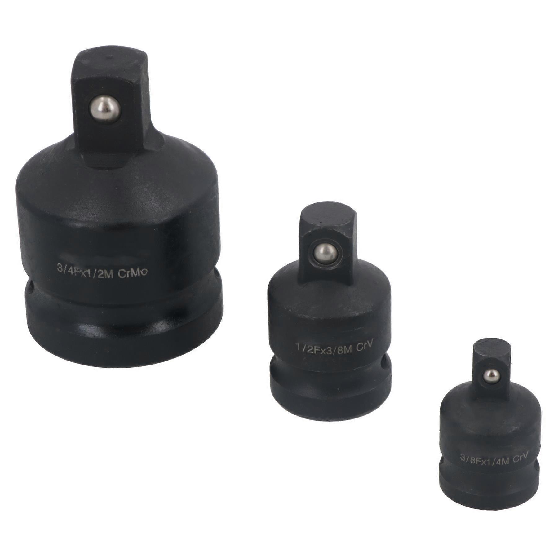3pc Impacted Impact Socket Adapter Adaptor Reducer Set 3/4" - 1/4" Drive