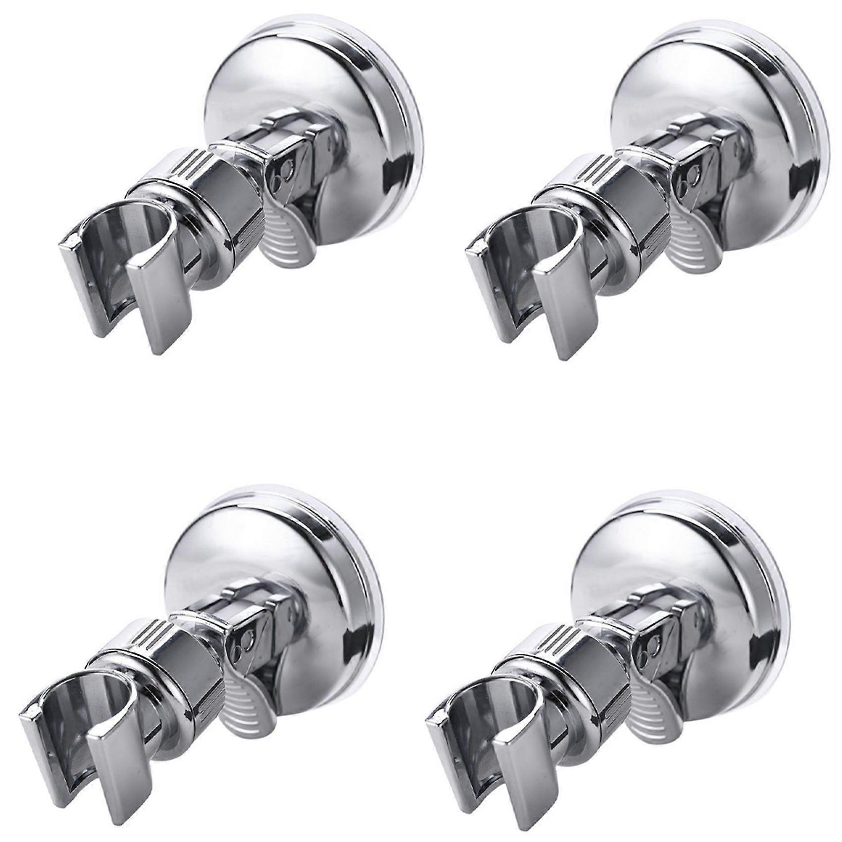 4X Adjustable Shower Head Holder Bathroom Chrome Wall Mount Strong Suction Handheld Shower Bracket