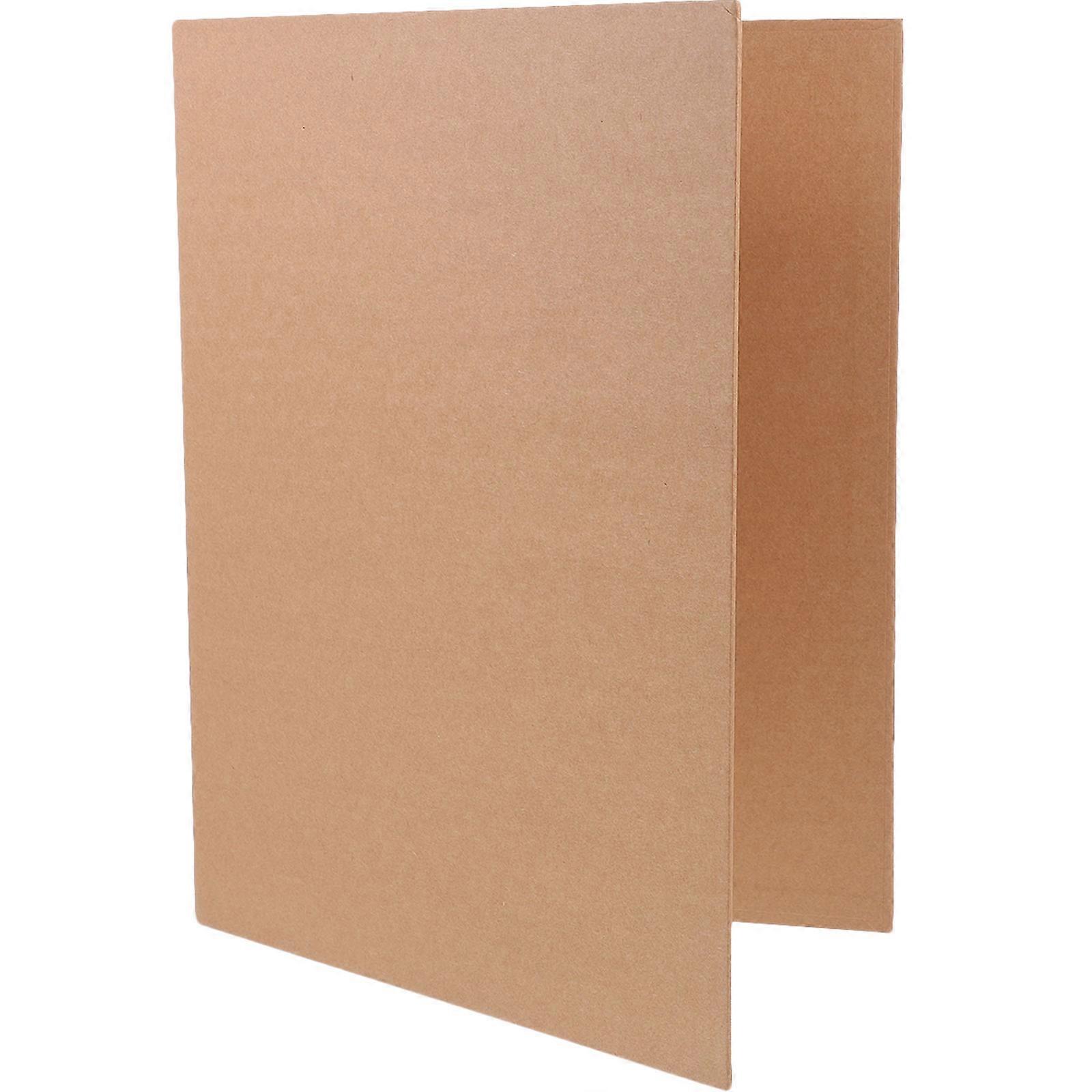 Kraft Paper A4 Ring Binder Notebook Cover for Document Protection 3Pcs