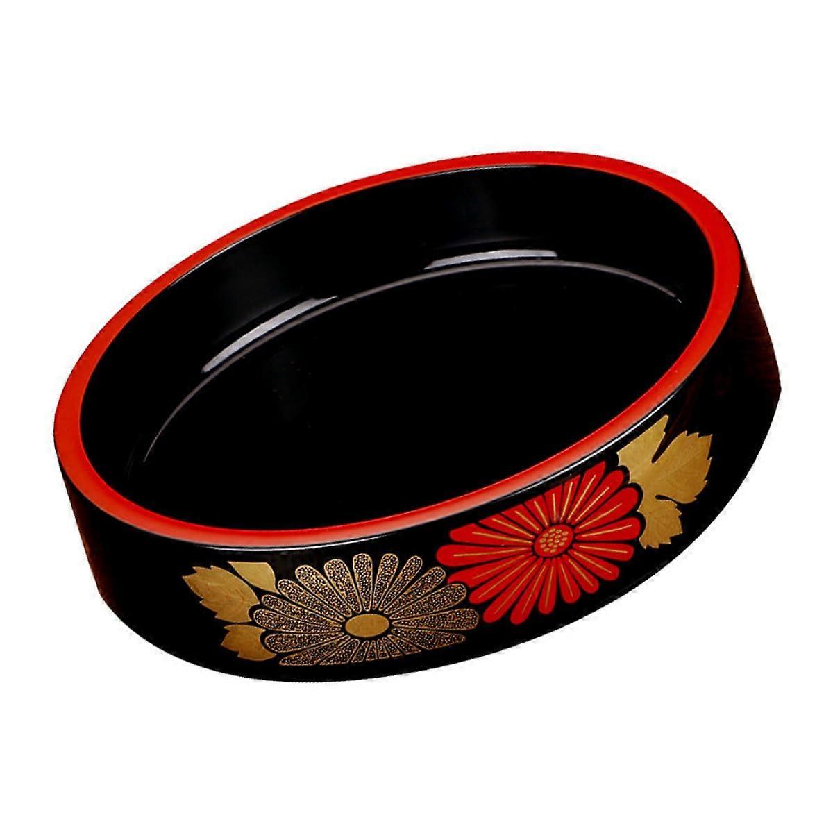 Round Sushi Plate 11 inch Reusable ABS Platter for Seafood Buffet with Elegant ThickBottom Design