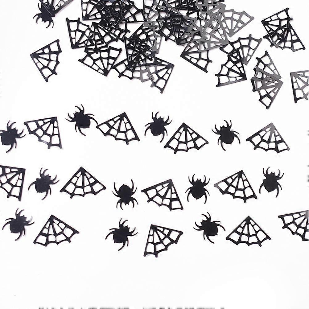 Table Confetti Black Plastic Web Shape for Gift Basket and Scrapbooks 5Pack