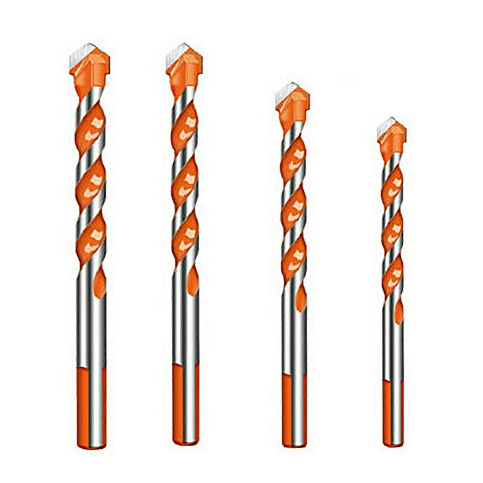 4pcs Drill Bits Low Resistance Smooth Drilling Hard Alloy Multifunctional Overload Drill Bits For Ceramic Punching