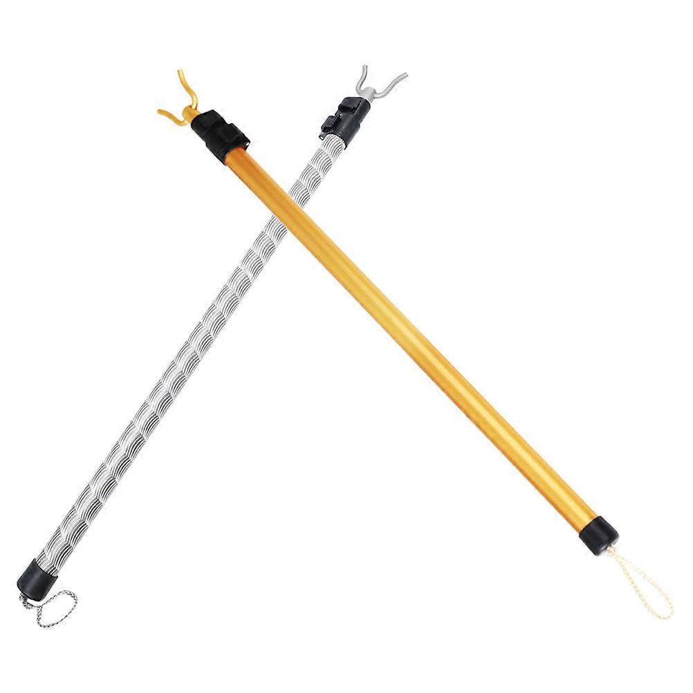 Clothes Drying Pole Retractable Reach Closet Poles High Places Alloy Telescoping Function 2Pcs