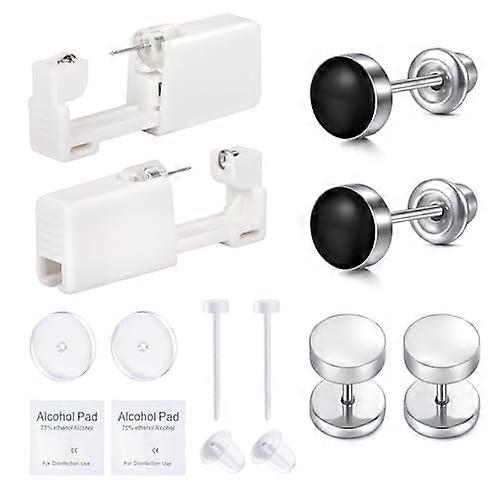 Ear Piercing Kit with Self Piercing Gun, Safe Disposable Design for Earlobe and Cartilage Studs