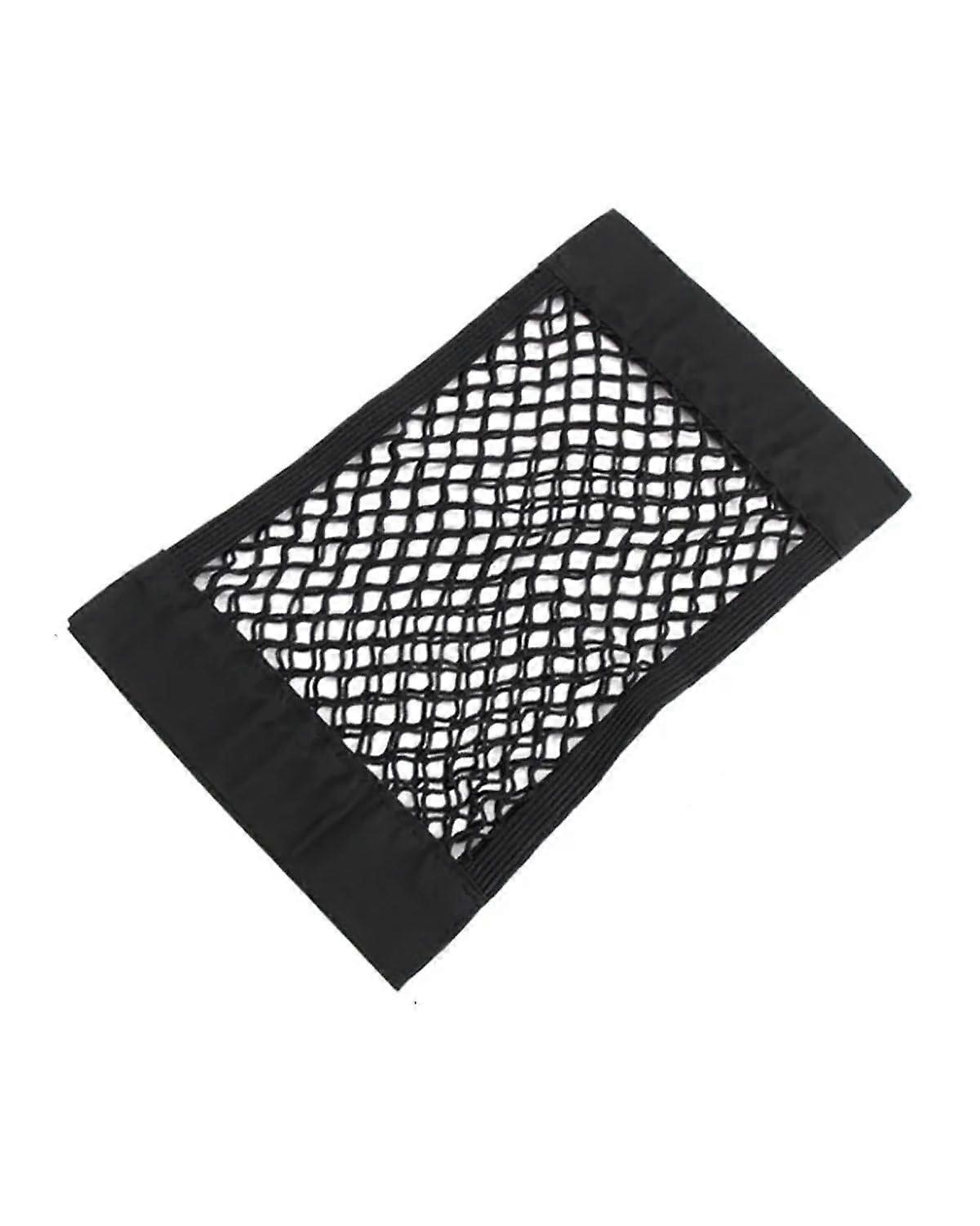 Heavy Duty Car Trunk Organizer with Adjustable Compartments and Elastic String Storage Net 40x25cm