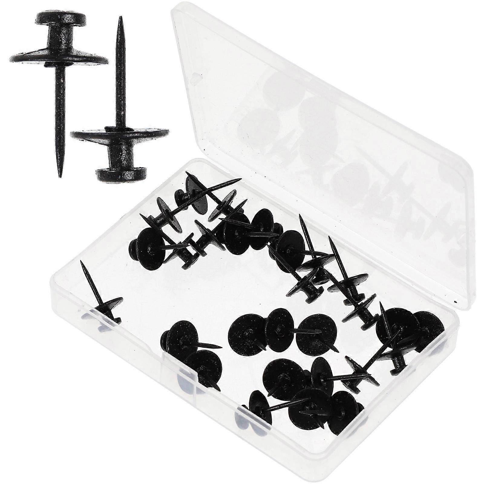 Five Head Pushpins for Home Use 30Pcs Metal Thumb Tacks Black