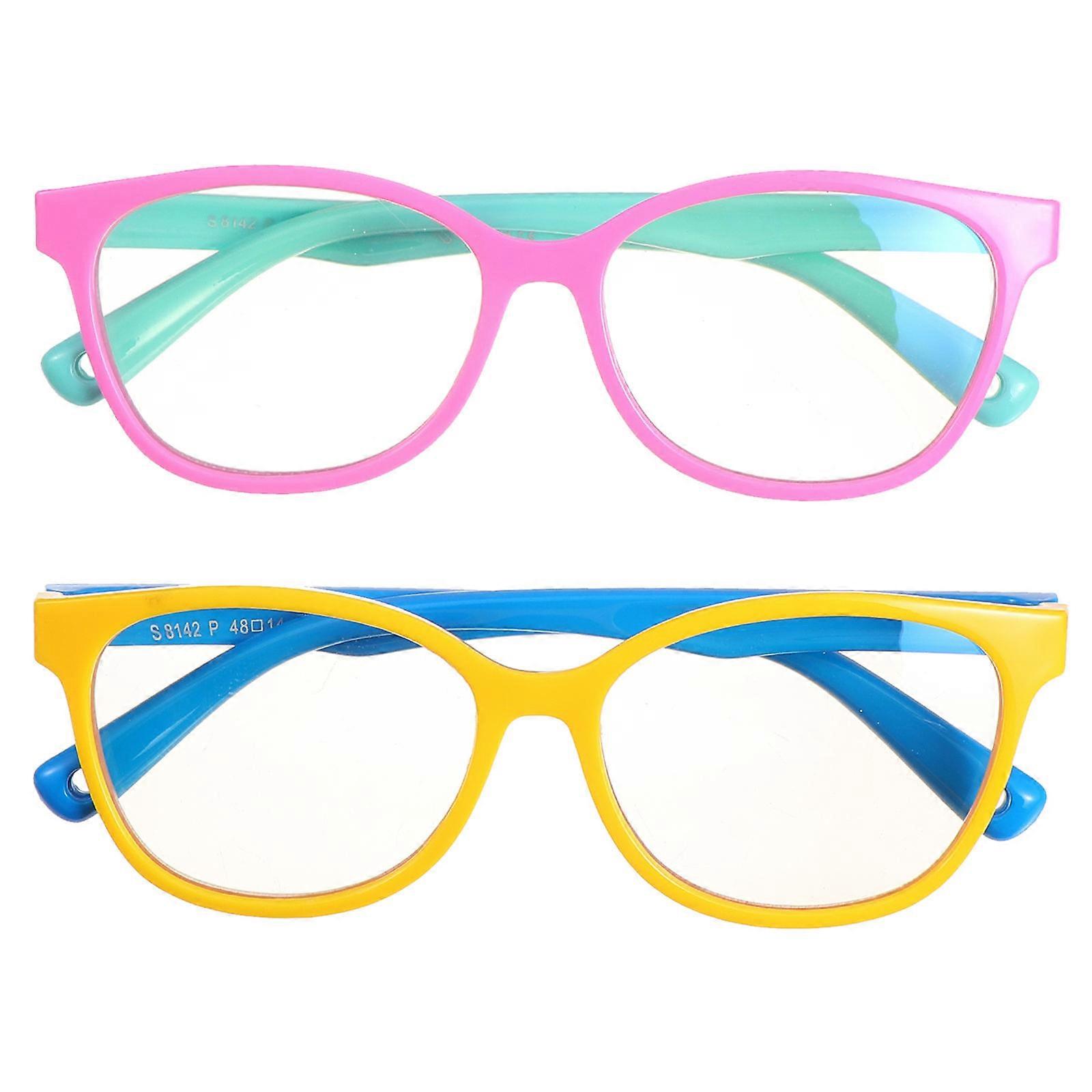 Blue Light Blocking Glasses Kids for Eye Protection 2Pcs