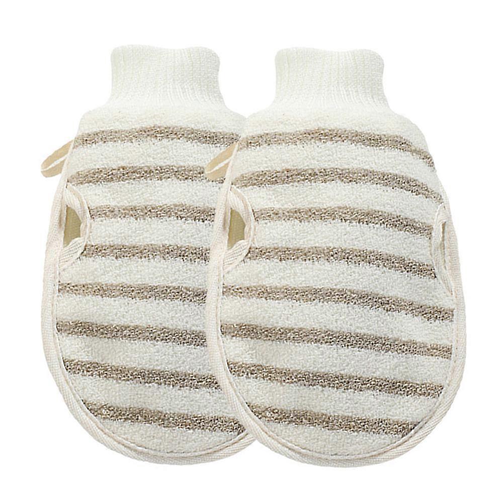 Exfoliating Bath Mitt Skin Scrubbing Gloves for Bathing 2Pcs Portable Use