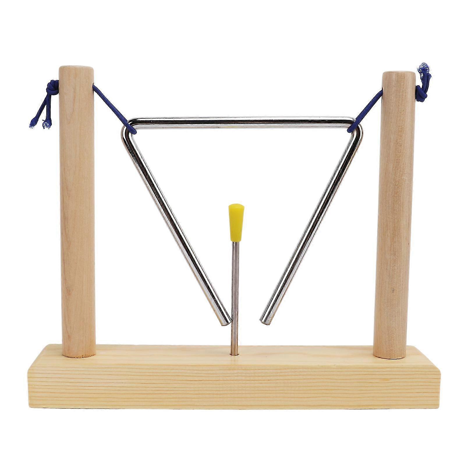 Hand Percussion Triangle Musical Instrument with Pine Frame for Performance Playing 26s