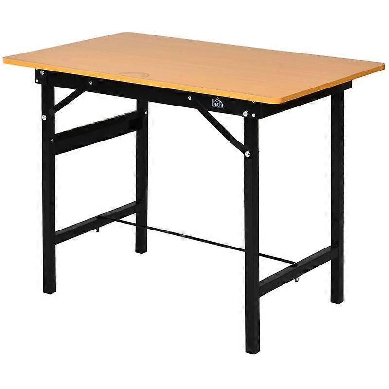 Foldable Garage Work Bench Craft Table MDF Workstation Heavy-duty Steel Frame with Ruler Protractor