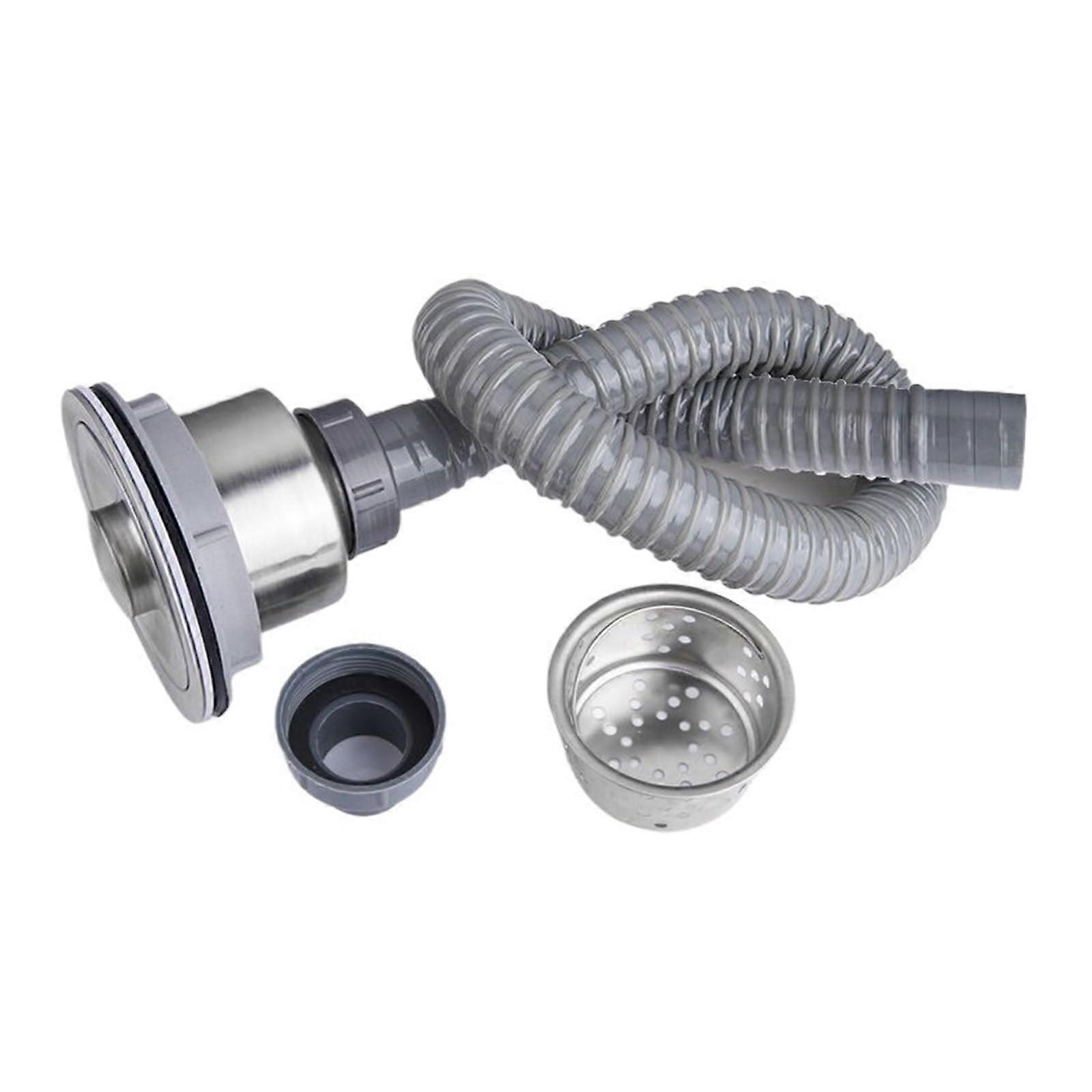 Stainless Steel Kitchen Sink Strainer with Odor Blocking and Fast Drainage Mop Pool Extension Set