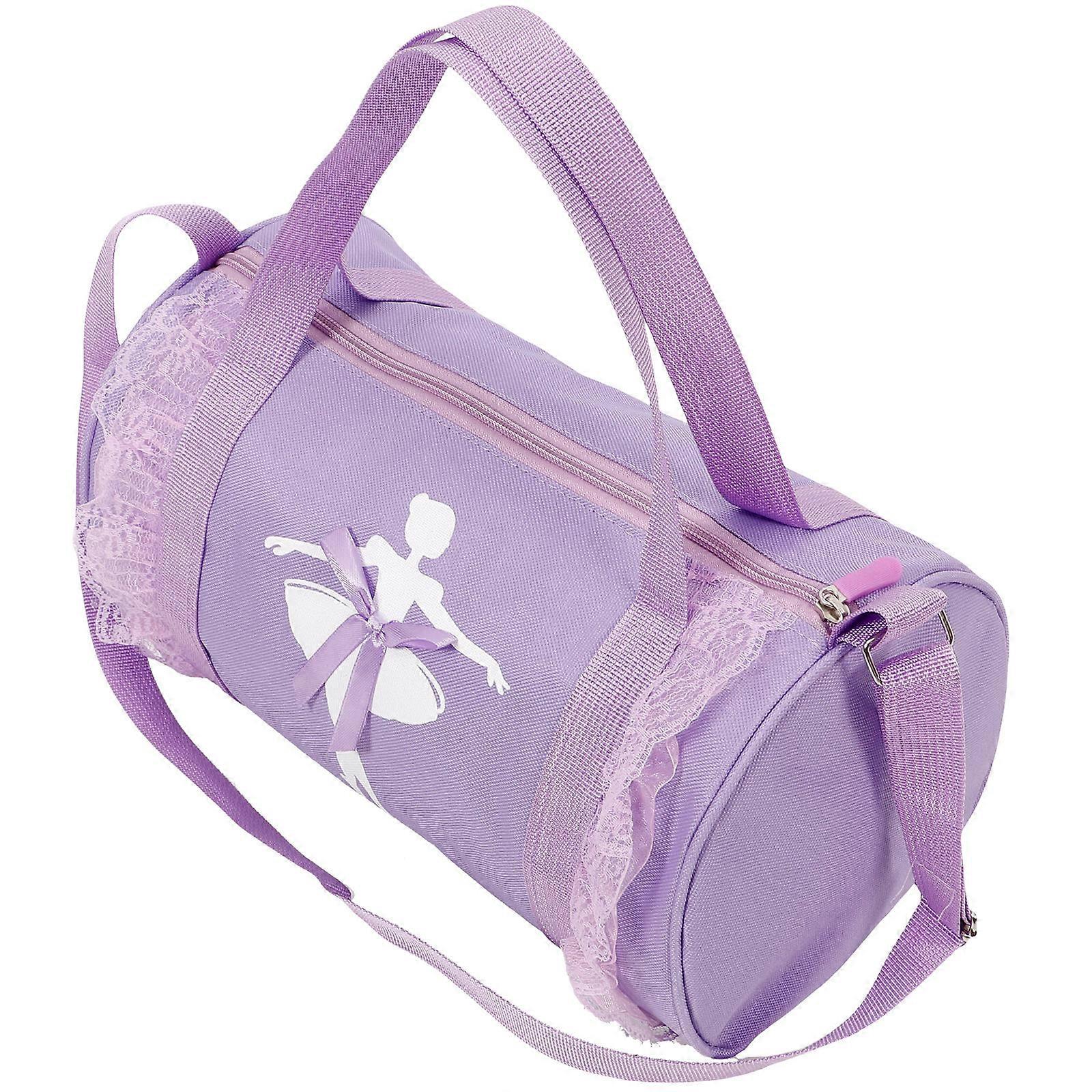 Portable Ballet Dance Bag for Storage Use Adjustable Strap in Purple