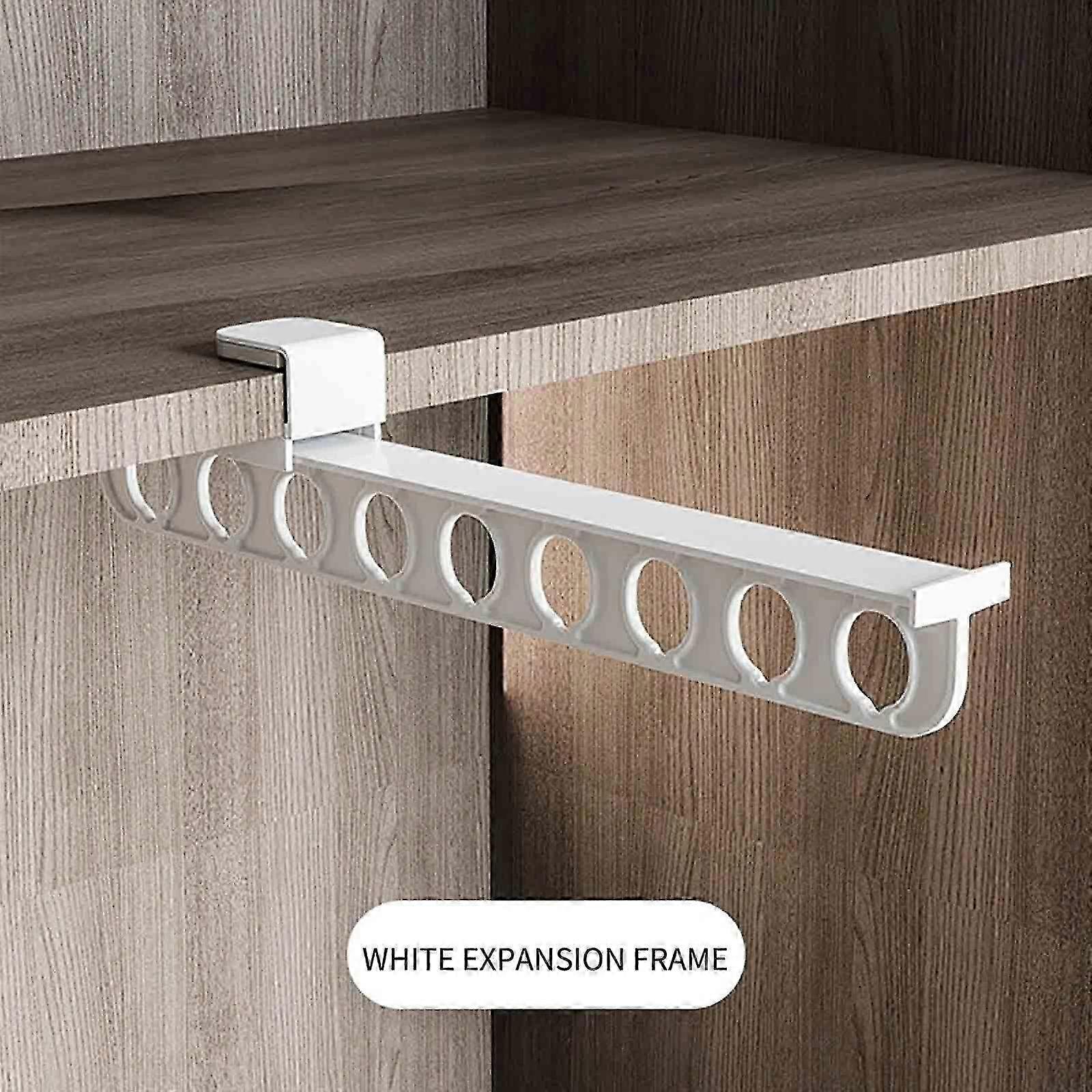2026 Pull-Out Slide Rail Pants Rack, Space-Saving Wardrobe Storage, No Punch Installation