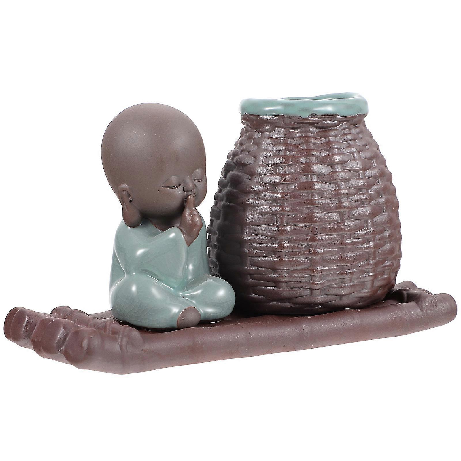 Tabletop Ceramic Vase Boat Design for Flower Container 2Pcs