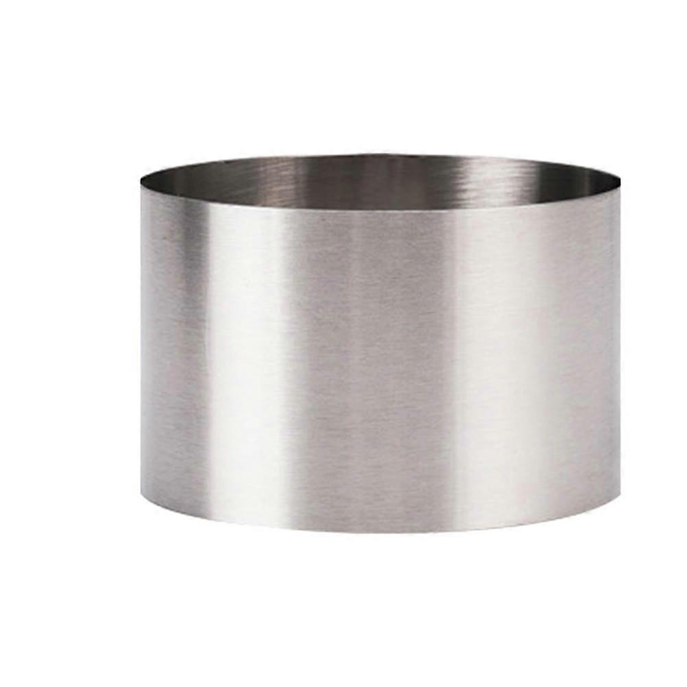 Cake Mold Stainless Steel Mousse Ring for Cutting Use 2Pcs Round Shape