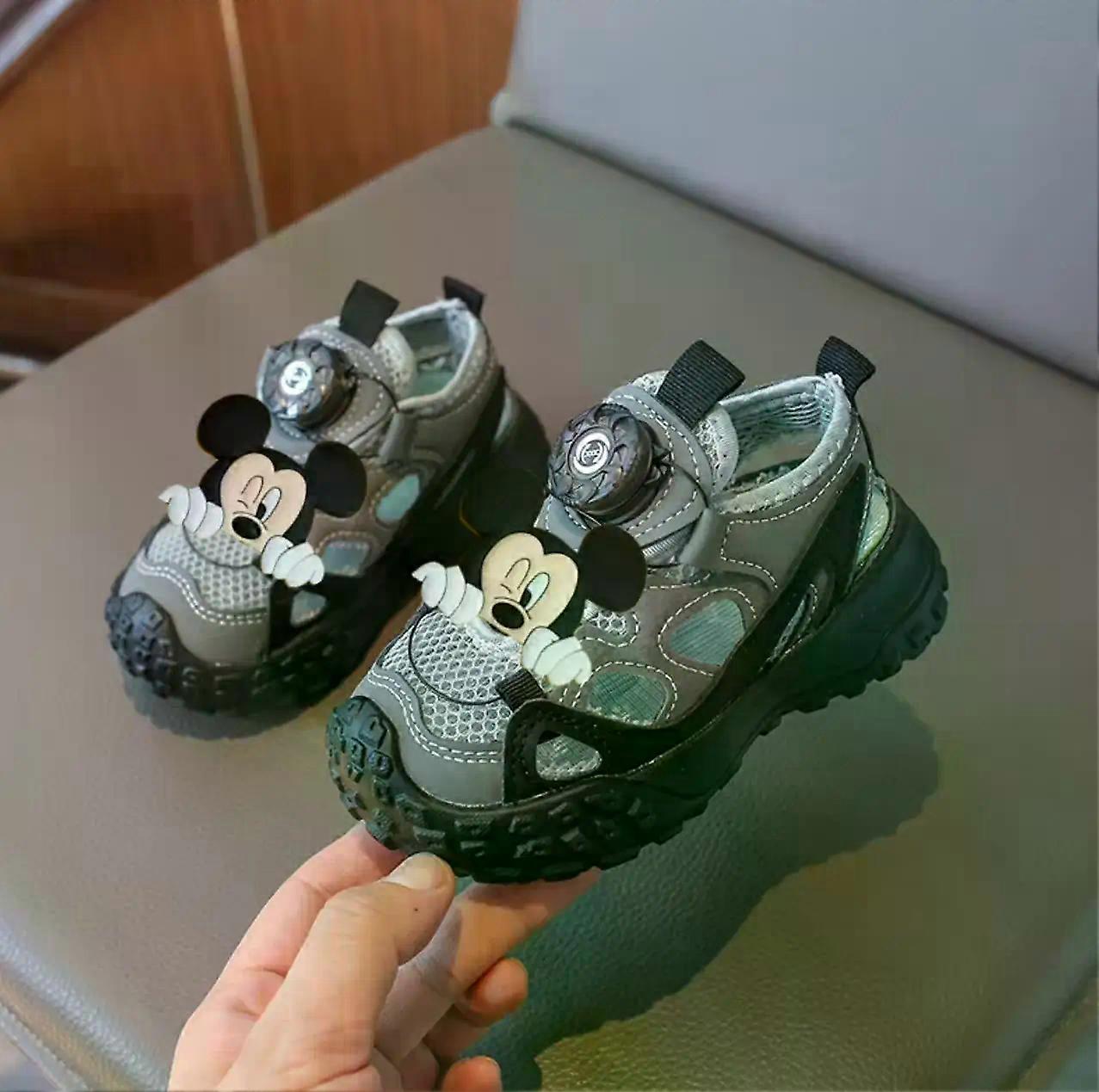 Summer Non-slip Breathable Girl Mesh Sneakers Disney Soft Sole Casual Shoes Mickey Mouse Beach shoes Boy Outdoor Sports Sandals
