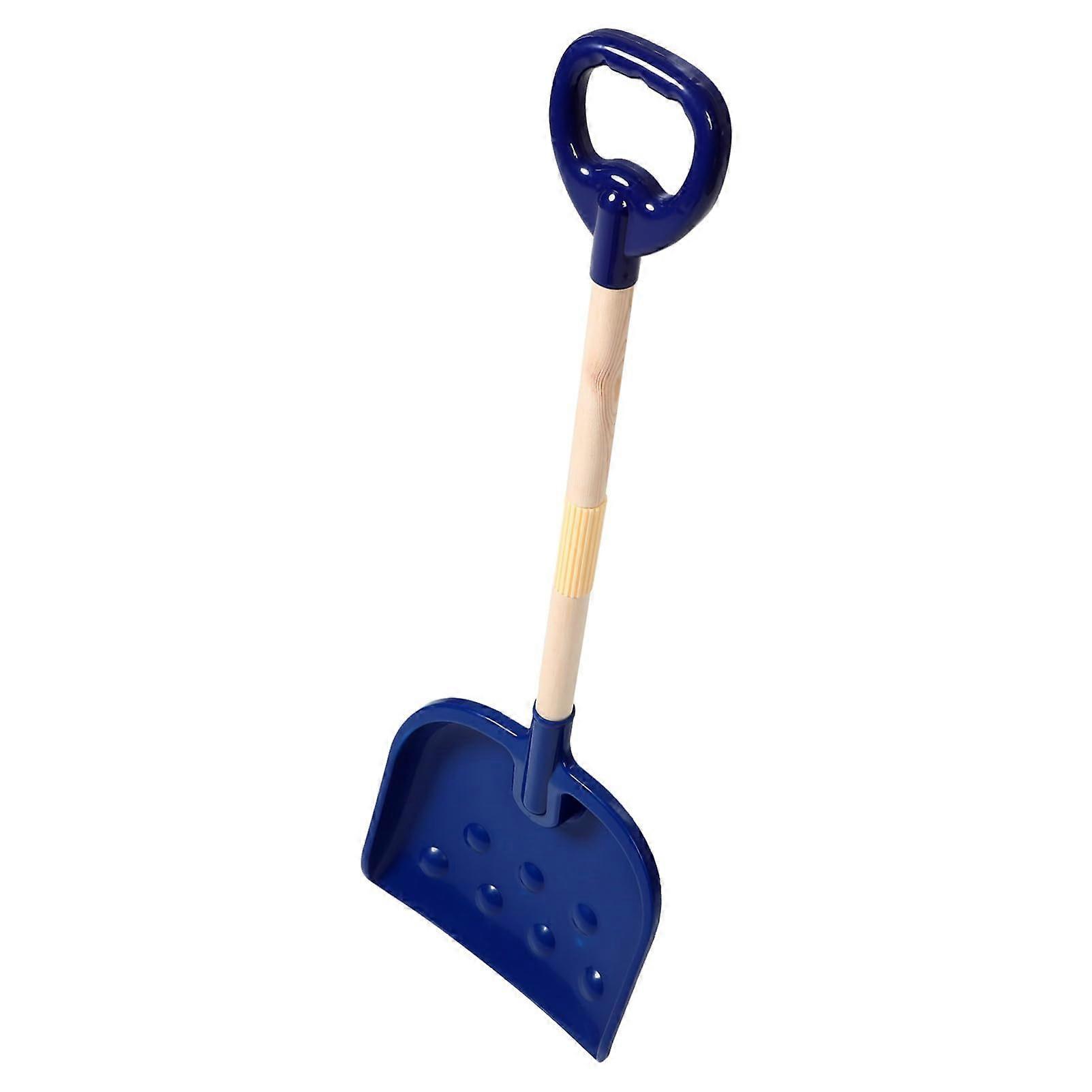 Kids Sand Play Tools Durable Plastic Beach Sand Rake with Wooden Handle and Interlocking Design
