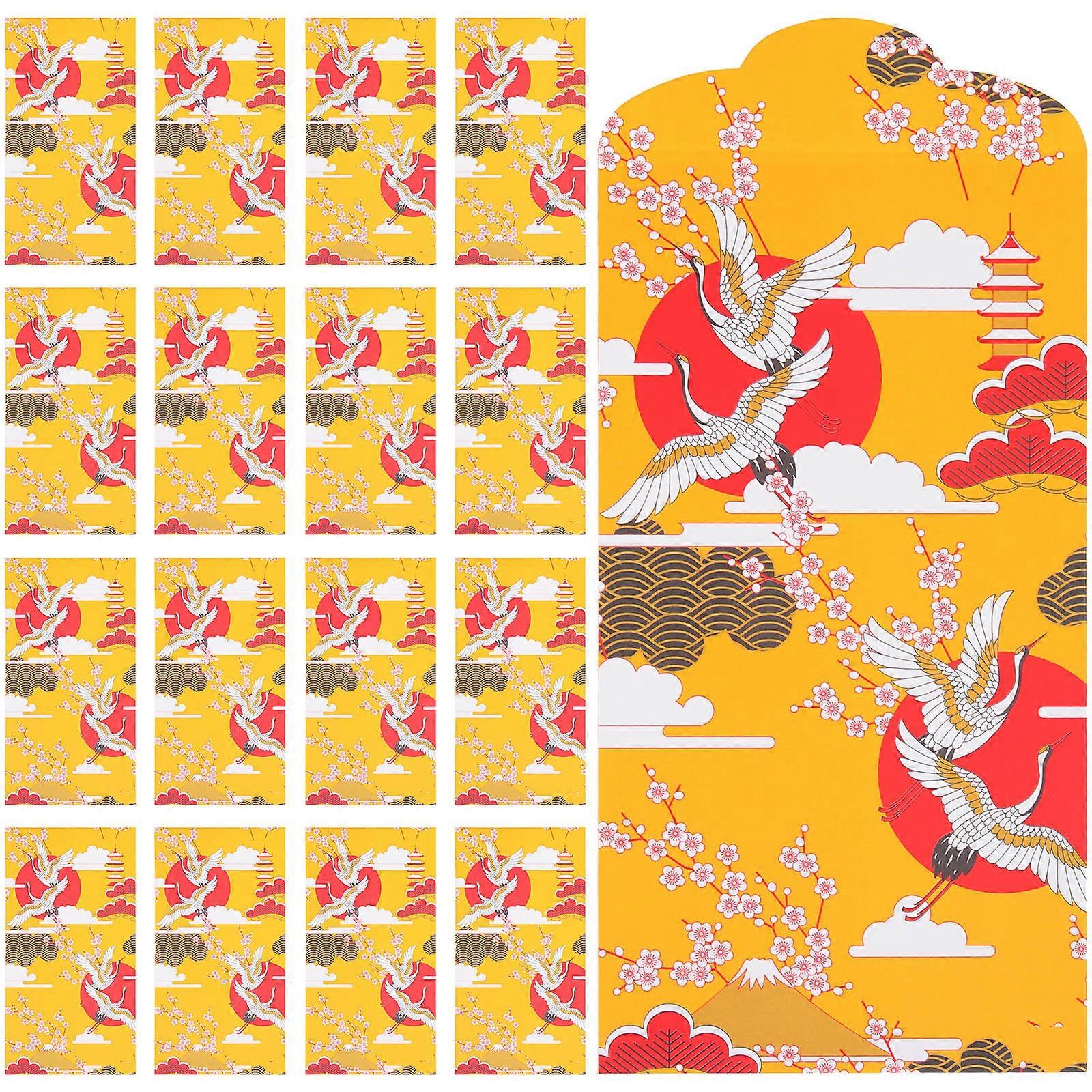 Chinese Small Red Envelopes Gift Money Holder Thick Cardboard Rectangular For Full Moon Celebration 20Pack