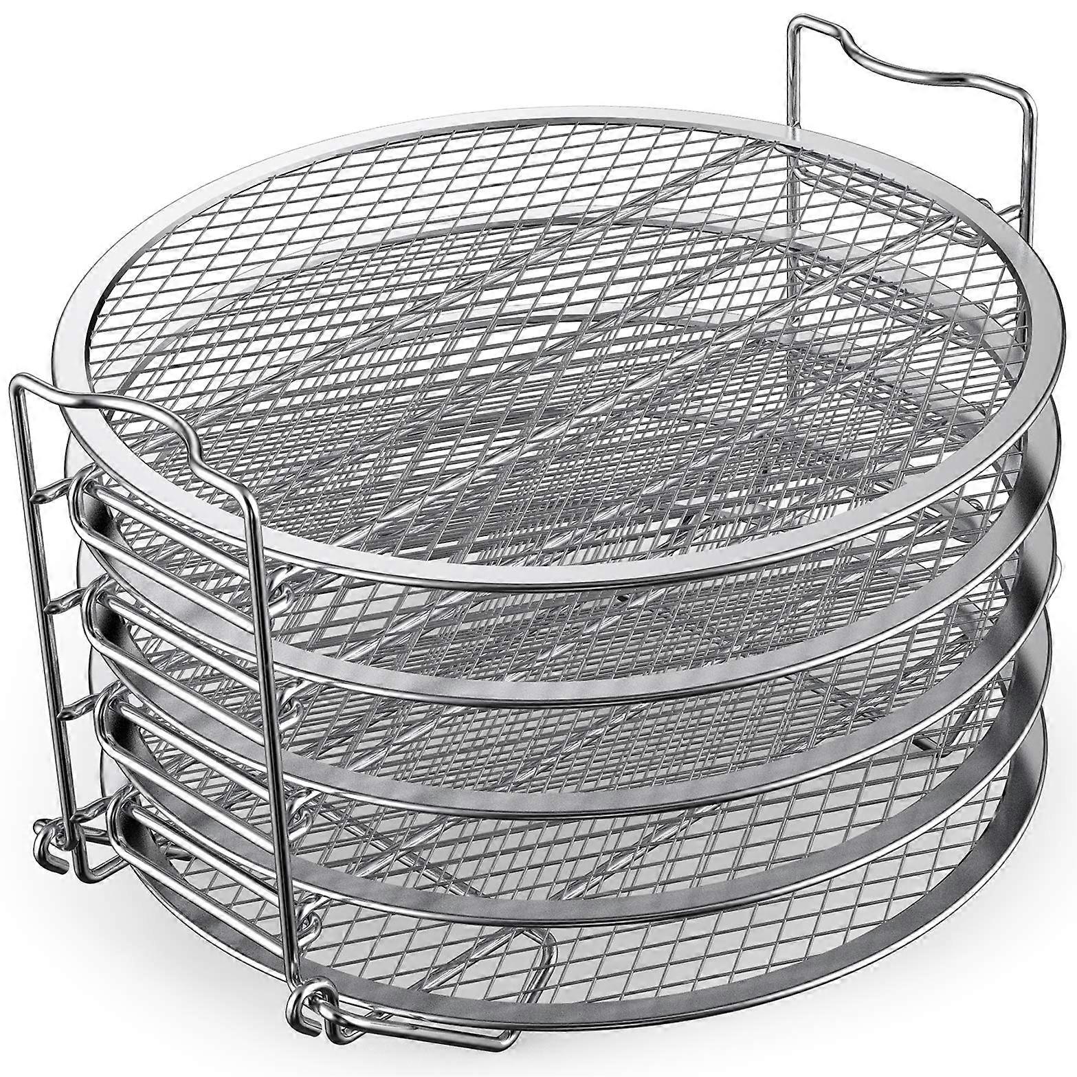 Dehydrator Rack 6.5Qt Stainless Steel 5Layer Stackable Stand Dishwasher Safe for Ninja Foodi