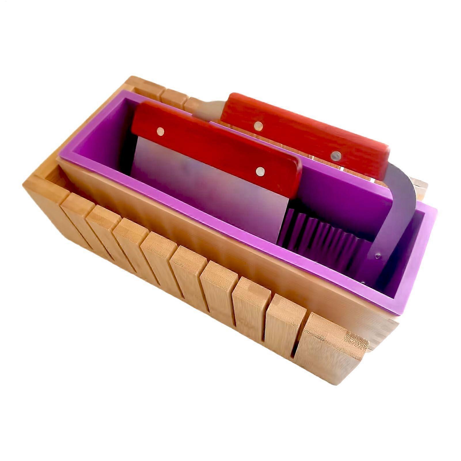 Silicone Soap Molds with Cutters, Large Capacity 47oz Reusable for Handmade Soap Making