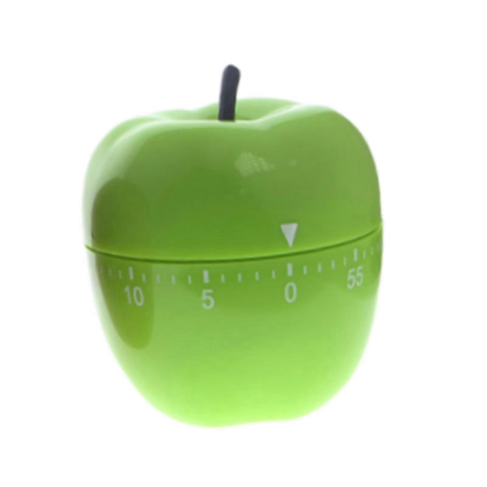 Kitchen Timer 360° Rotating Tomato Shape Mechanical Cooking Timer Clock Green Ecofriendly Design