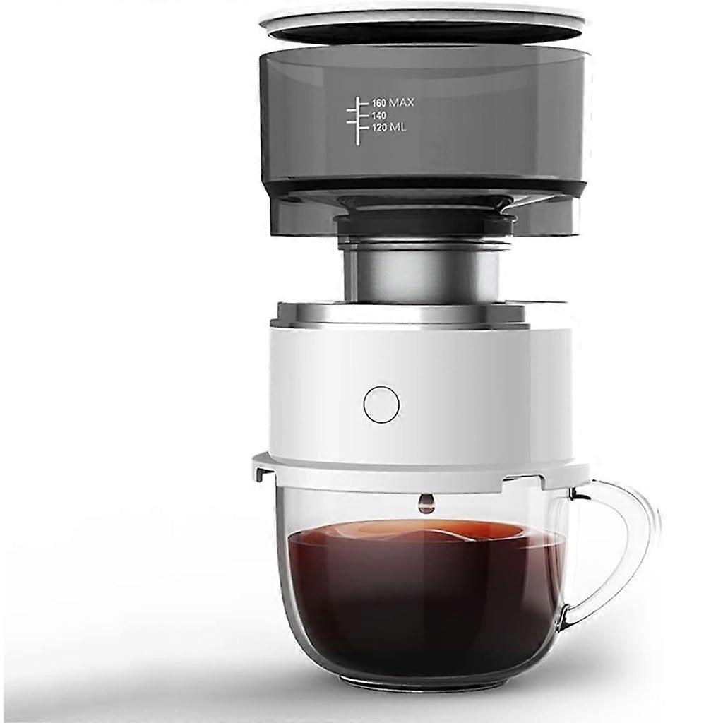 Mini Automatic Coffee Maker with Grinder, Battery Powered Brewer for Precise Temperature Control