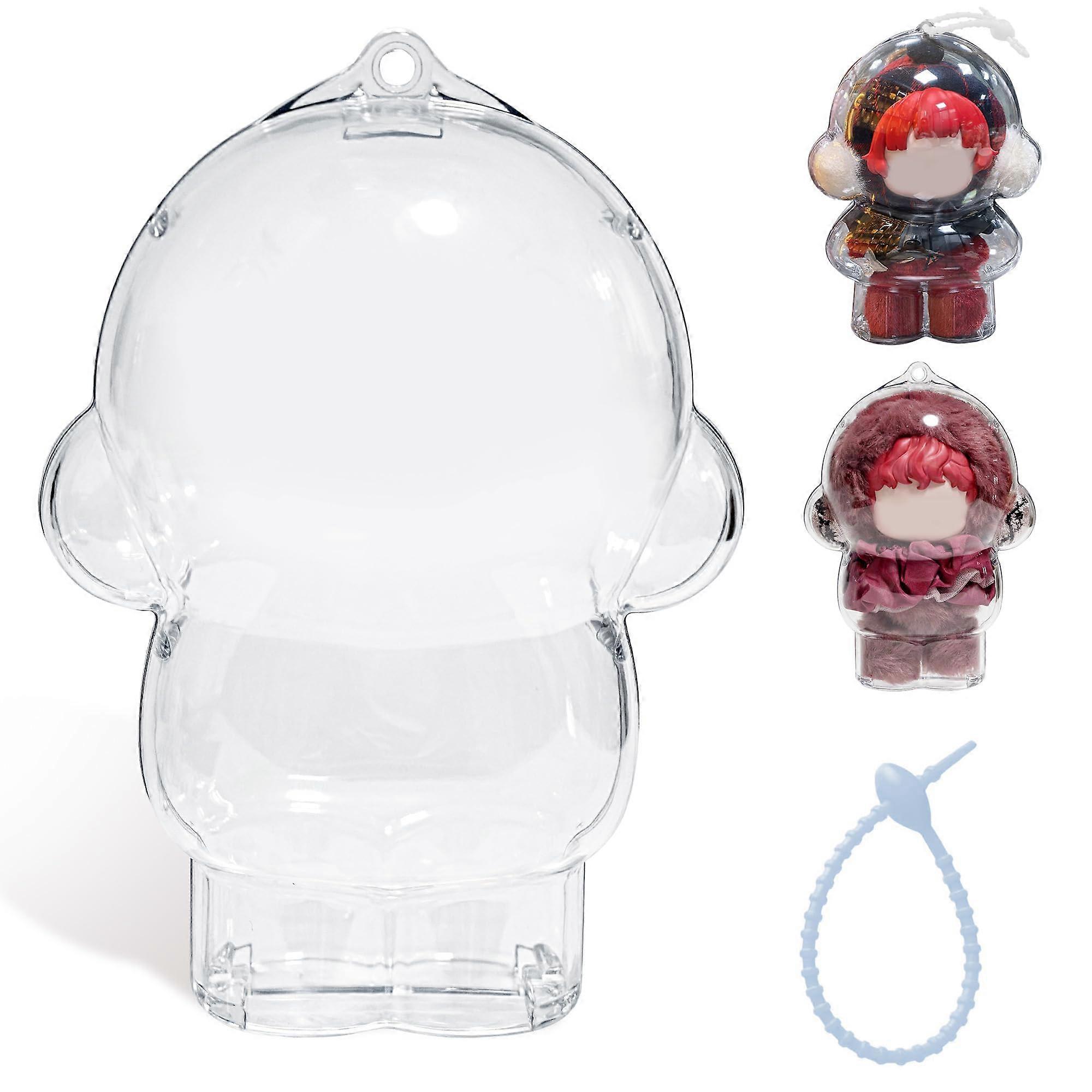 Clear Acrylic Doll Display Case with Strap, Dustproof Hanging Protective Box for SP Winter Symphony