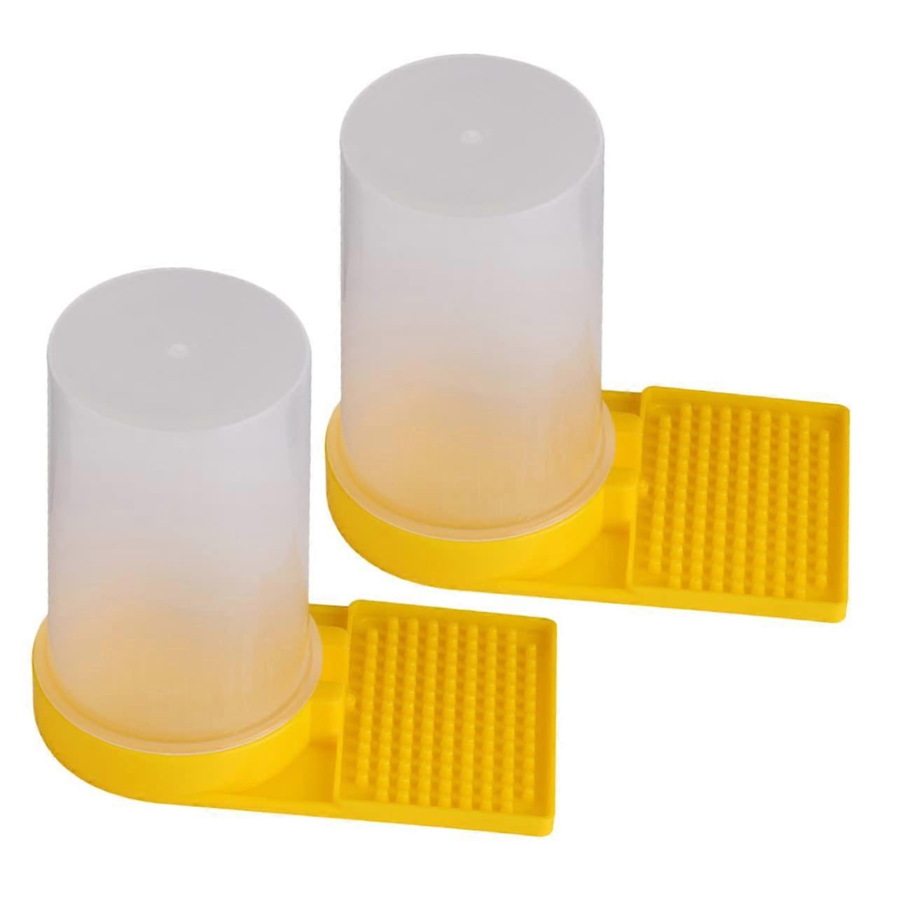 2Pcs Bee Water Feeder Durable Plastic Hive Dispenser Easy Refill Beekeeping Tool for Garden Bees