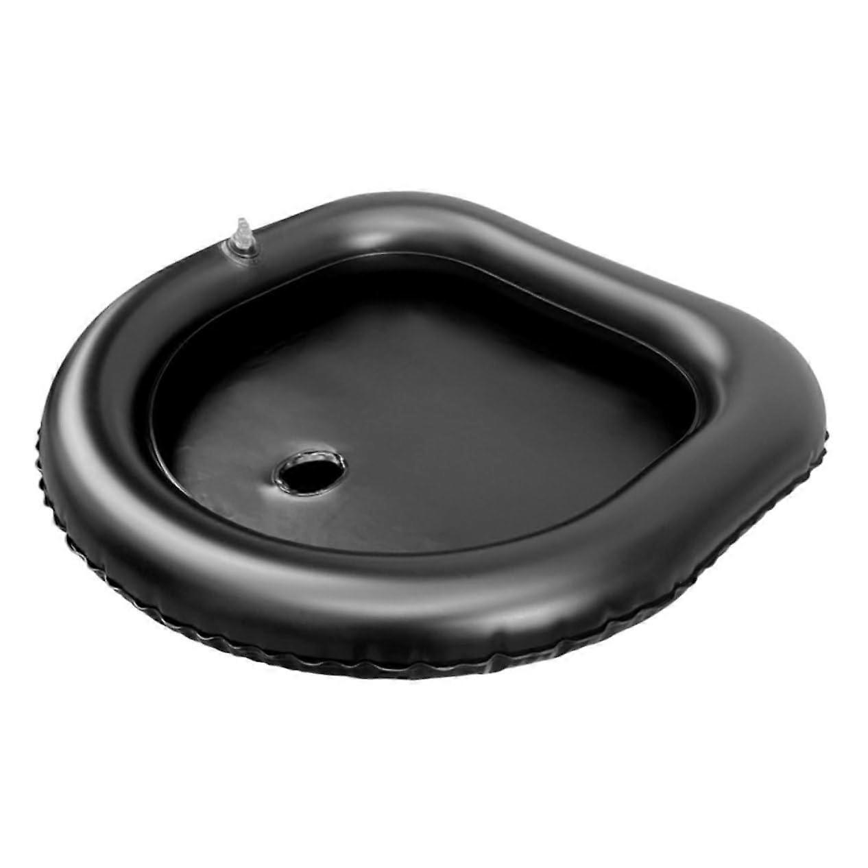 Inflatable Shampoo Basin with Ergonomic Neck Support, Easy Drain for Bedridden Elderly and Home Care Use