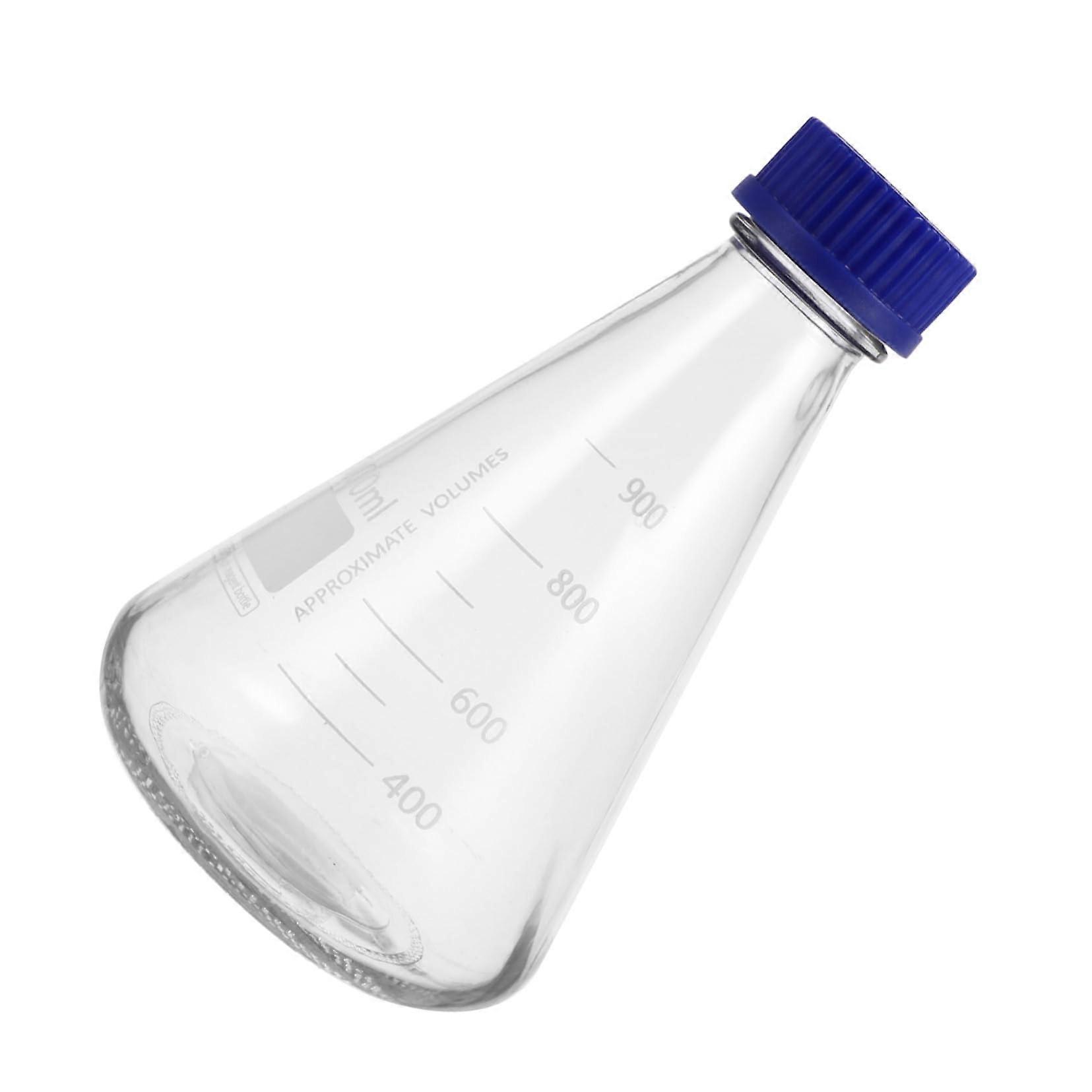 Lab Conical Flask Clear Glass Erlenmeyer Flask with Accurate Graduation Markings and Stable Base for Laboratory Experiments