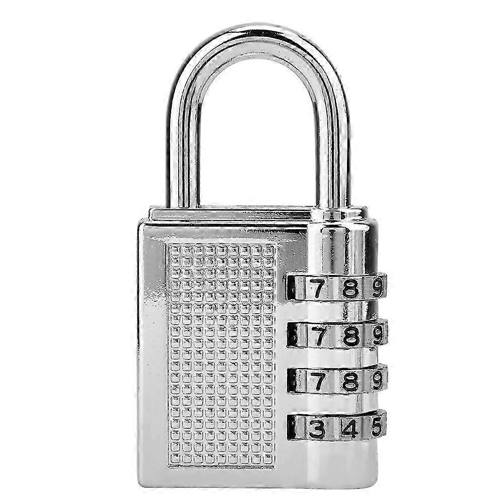 4-digit Combination Password Padlock Gym Drawer Padlock(Silver)