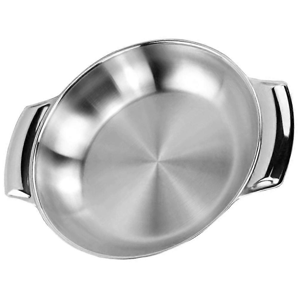 Double Handle Stainless Steel Wok Cooking Pot for Kitchen Use