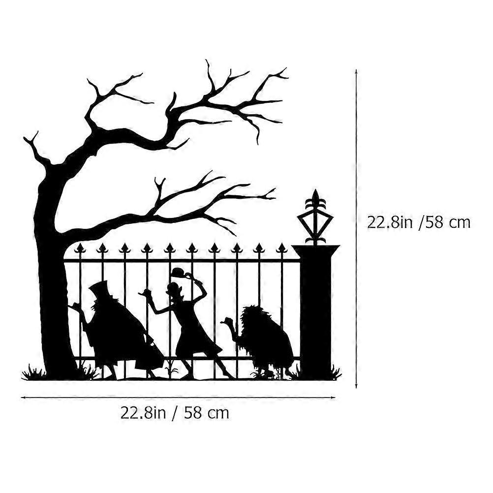 Halloween Creepy Wall Sticker Ghost for Decor PVC Material Black