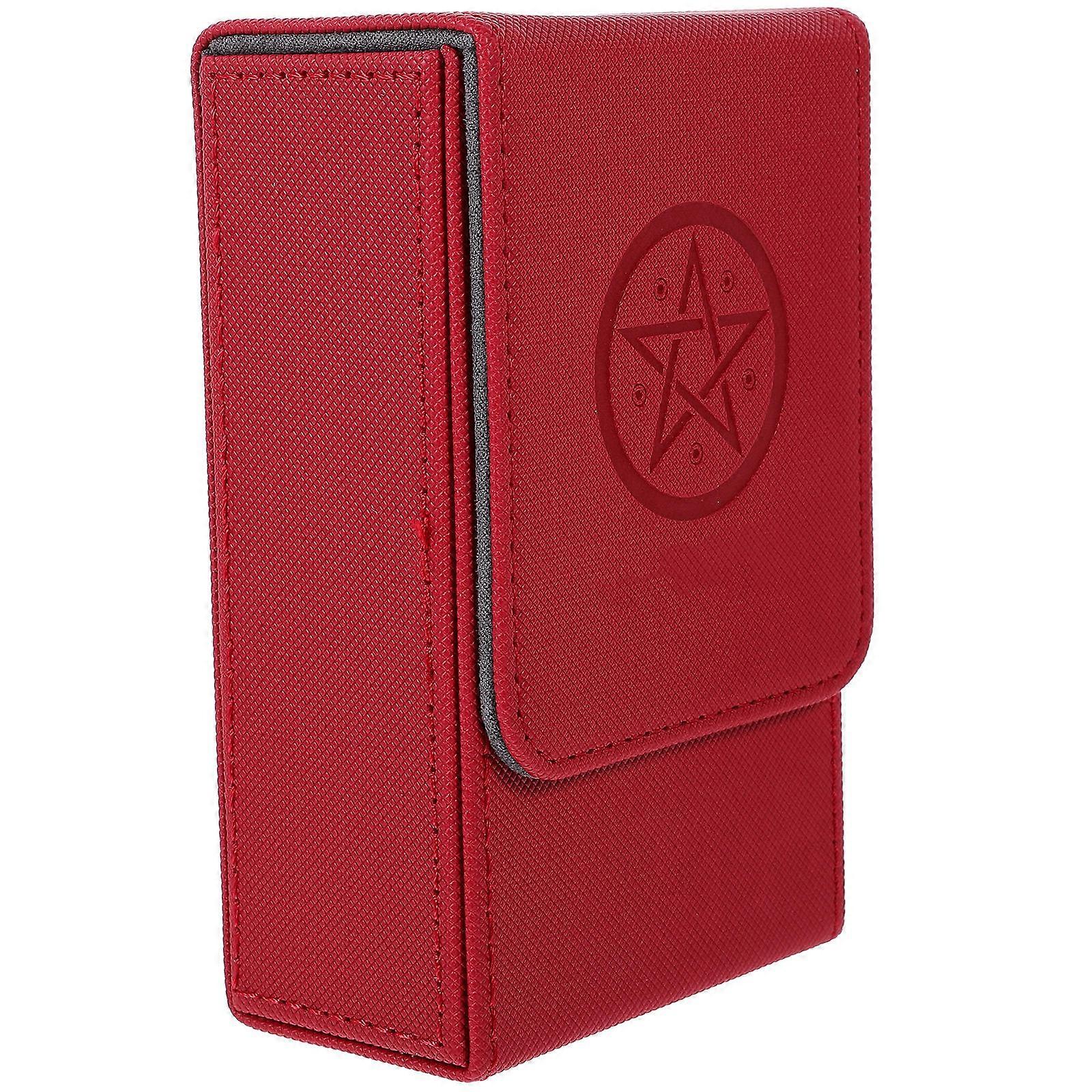 Paper Cards Storage Box PU Tarot Cards Holder for Storage Rectangular Case
