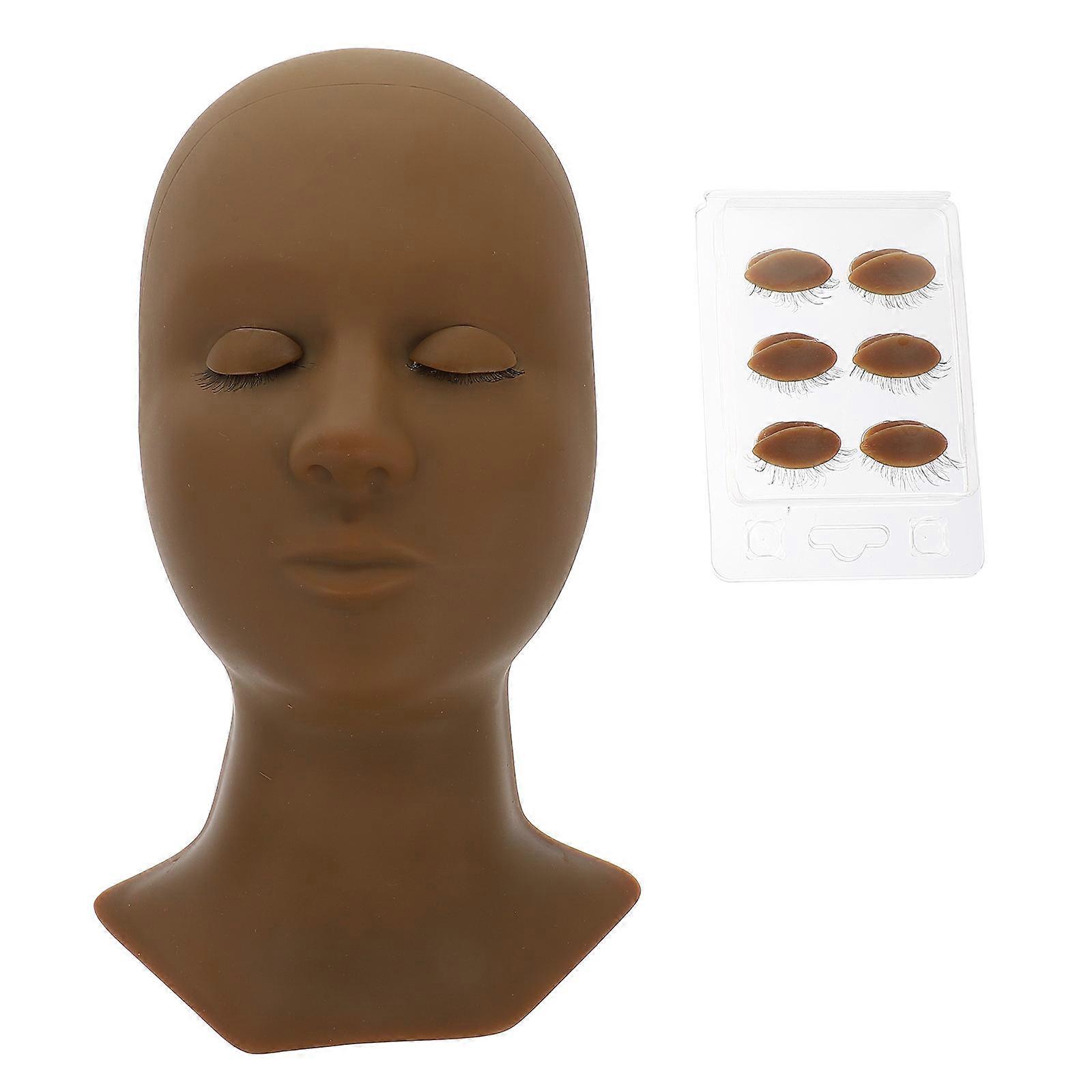 Silicone Mannequin Head for Makeup Practice Lash Extension Trainer 1Set