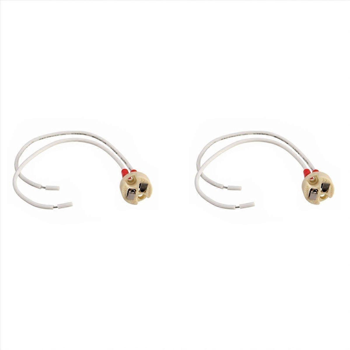 2X MR16/GU5.3 Socket Halogen LED Bulb Holder Base Ceramic Cable Main Wire Connector